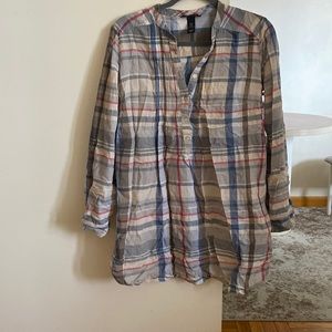 H&M MAMA  , extra-thin cotton shirt dress with adjustable sleeves 100%cotton